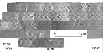 Mosaic constructed from 1995 sidescan-sonar imagery