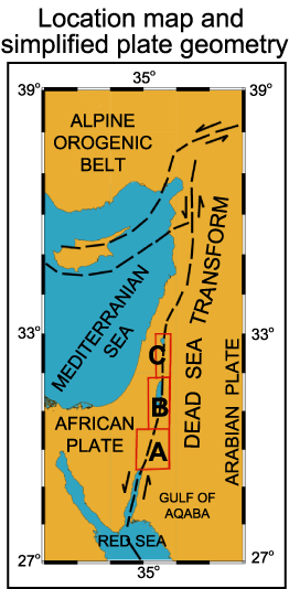 Image of Location Map and Simplified Plate Geometry of Near East
