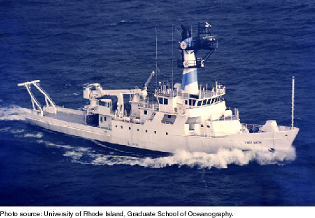 The University of Rhode Island's Research Vessel Endeavor which was used for U.S. Geological Survey cruise number ENDV00013. 