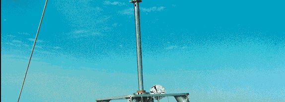 Figure 3.The USGS hydraulically damped gravity corer used to recover sediment in Massachusetts Bay.