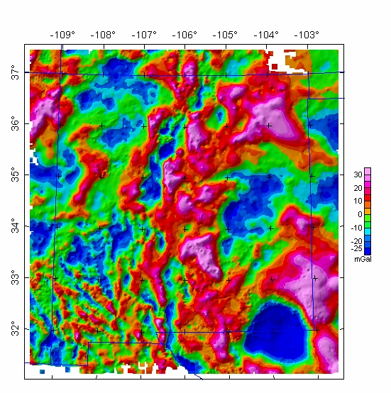 Isostatic residual-gravity anomaly map of the northern section of