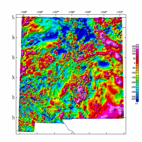 New Mexico Aeromagnetic Map