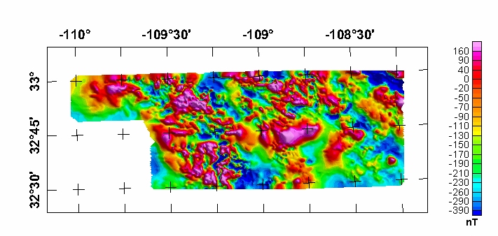 Silver City North Aeromagnetic Map