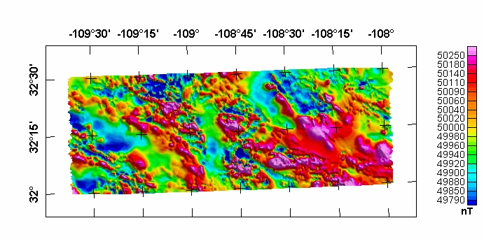 Silver City South Aeromagnetic Map
