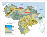 Location map of Venezuela