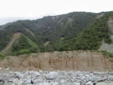 Prehistoric terrace of flood and debris-flow deposits