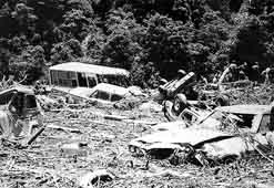 Figure 14. Vehicles destroyed by the September 1987, Río Limón debris flow