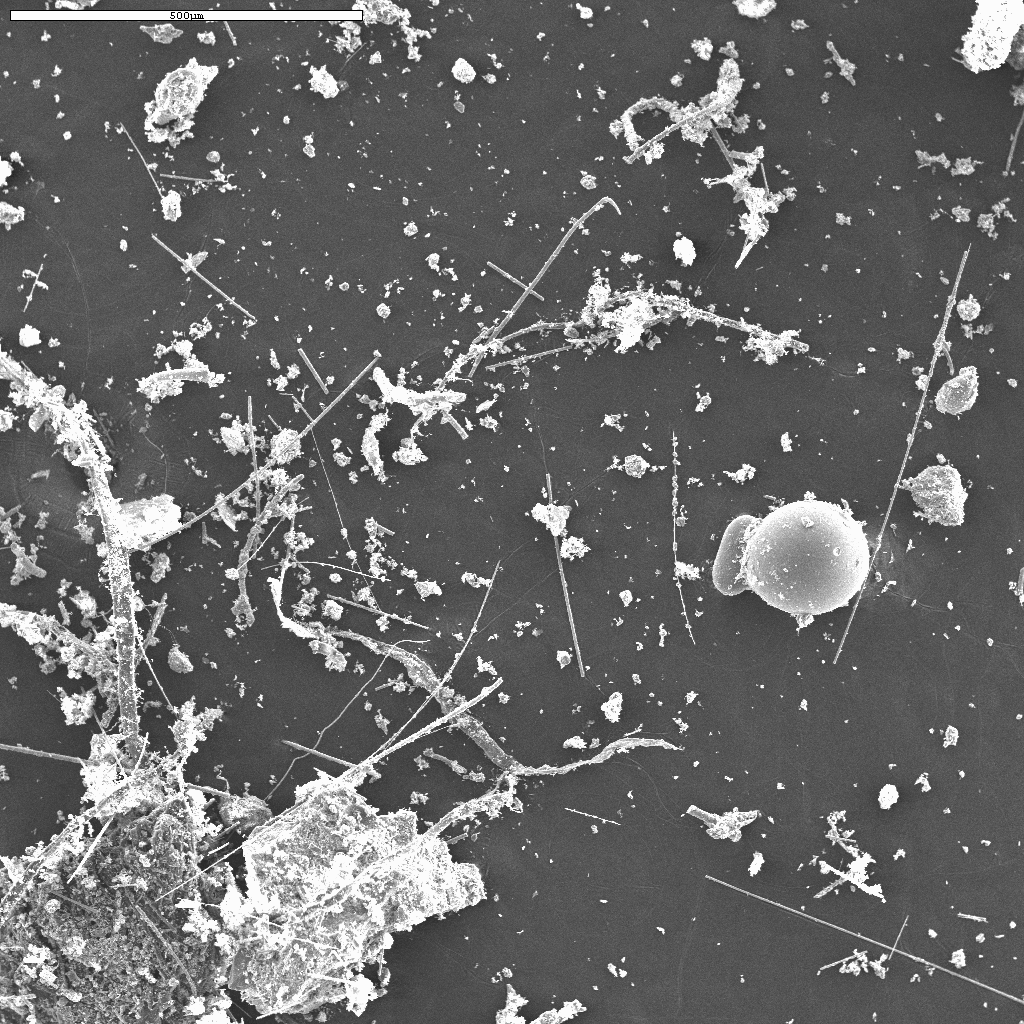 Secondary Electron Microscope image of a representative portion of sample 22.