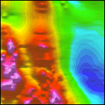 Detail of the aeromagnetic map gridded from contractor-supplied data.
