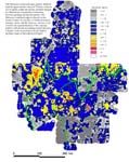 map, elemental concentration of beryllium, analyzed via ICP-40
