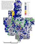 map, elemental concentration of copper, analyzed via ICP-Partial