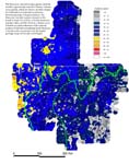 map, elemental concentration of gallium, analyzed via ICP-40
