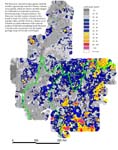 map, elemental concentration of lanthanum, analyzed via ICP-40