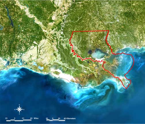 MSAT Composition Image of Northern Gulf of Mexico