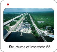 Picture of structures of Interstate 55.