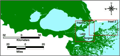 Location map for Lake Borgne.