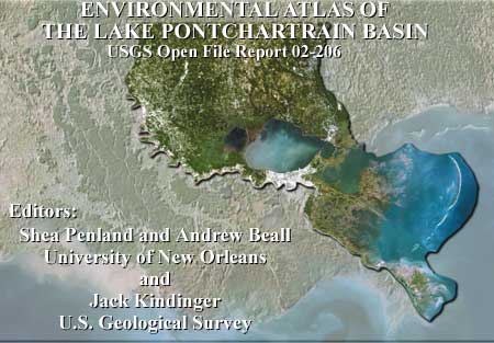 Satellite image of the Lake Pontchartrain Basin.  Click to enter the Atlas.