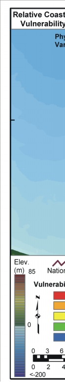 Figure 11. Shows relative vulnerability for Cape Cod National Seashore.