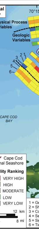 Figure 11. Shows relative vulnerability for Cape Cod National Seashore.