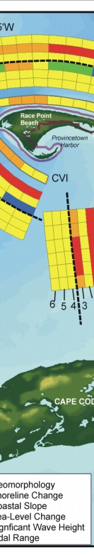 Figure 11. Shows relative vulnerability for Cape Cod National Seashore.