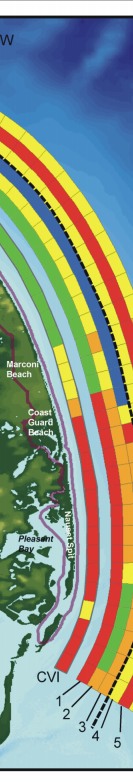 Figure 11. Shows relative vulnerability for Cape Cod National Seashore.