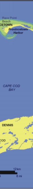 Figure 1. Shows location of Cape Cod National Seashore in southeastern Massachusetts.