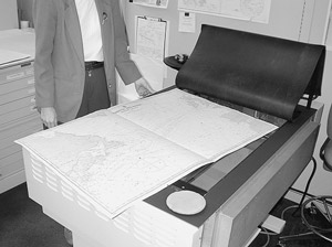Photograph of tangent flatbed scanner
