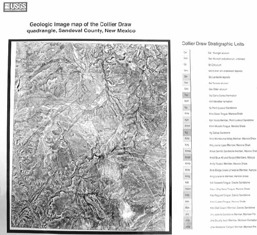 Geologic map produced primarily from Landsat imagery