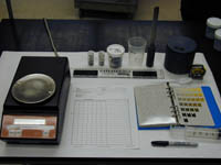 Core sectioning preparation materials; link to larger image