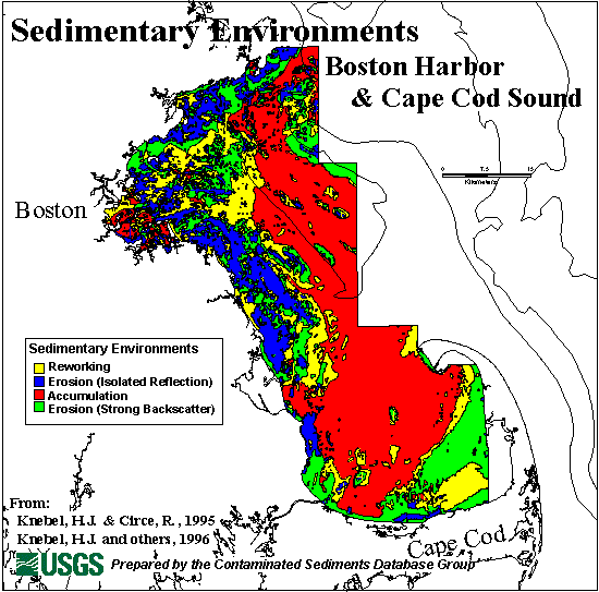 Sedimentary Environments, Boston Harbor and Cape Cod Sound 