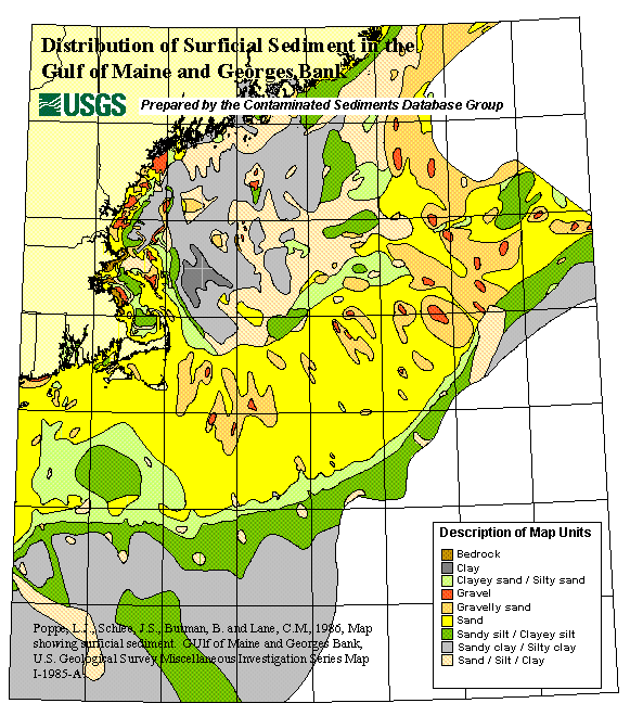 Description of Surficial Sediment in the Gulf of Maine and Georges Bank
