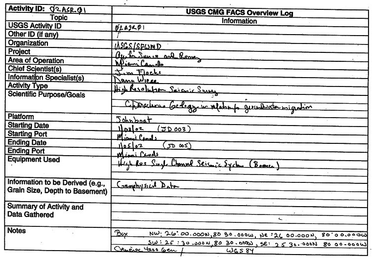 scanned image of first page of 02ASR01 original logbook