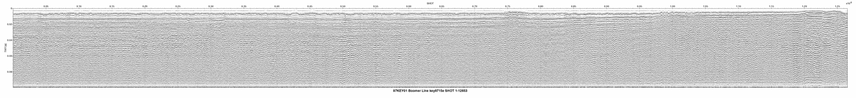 Thumbnail GIF image of the seismic trackline key9715e, with a hotlink to the more detailed, larger JPG image.