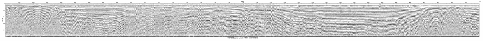 Thumbnail GIF image of the seismic trackline key9717a, with a hotlink to the more detailed, larger JPG image.