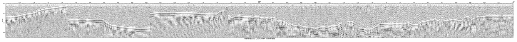 Thumbnail GIF image of the seismic trackline key9717c, with a hotlink to the more detailed, larger JPG image.