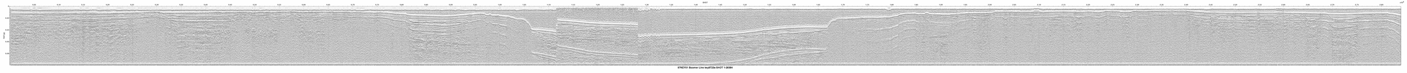 Thumbnail GIF image of the seismic trackline key9723a, with a hotlink to the more detailed, larger JPG image.