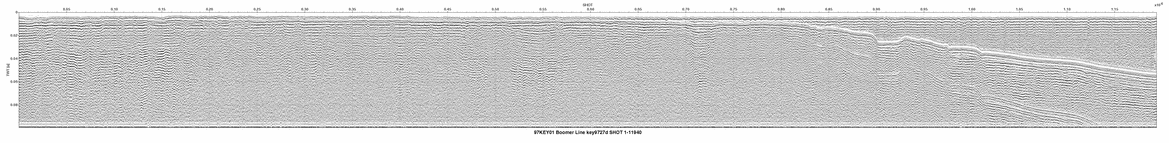 Thumbnail GIF image of the seismic trackline key9727d, with a hotlink to the more detailed, larger JPG image.