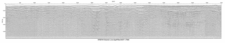 Thumbnail GIF image of the seismic trackline key9730a, with a hotlink to the more detailed, larger JPG image.