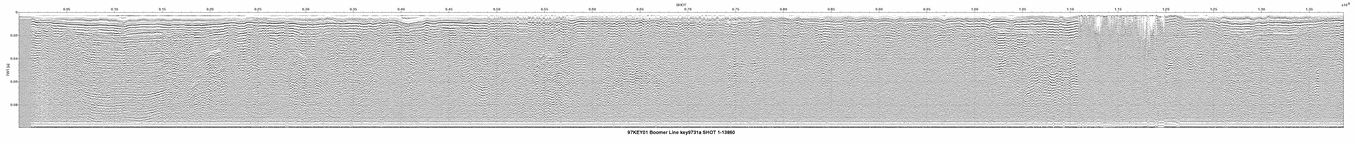 Thumbnail GIF image of the seismic trackline key9731a, with a hotlink to the more detailed, larger JPG image.