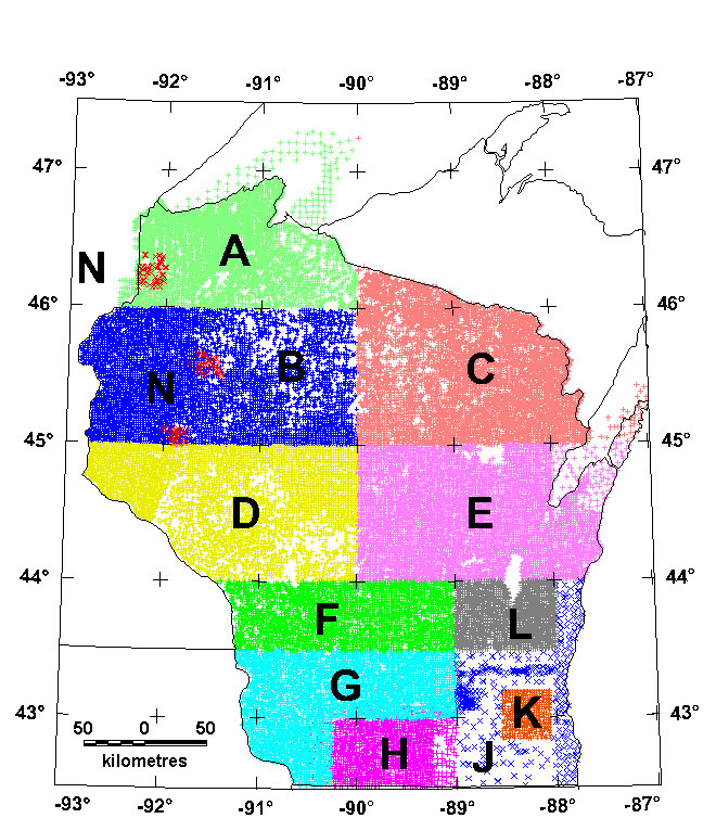 Image showing gravity surveys in Wisconsin