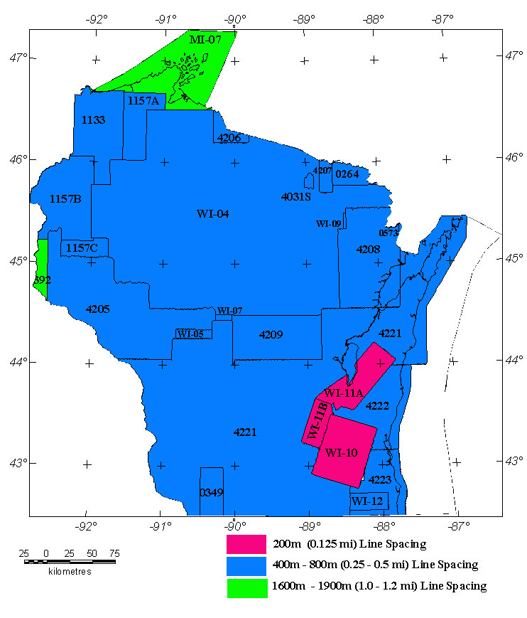 Wisconsin Aeromagnetic Index Map