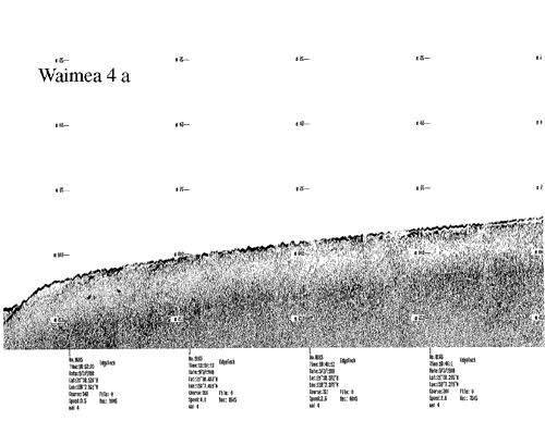 Subbottom profile showing seafloor and subsurface sediment detail and features