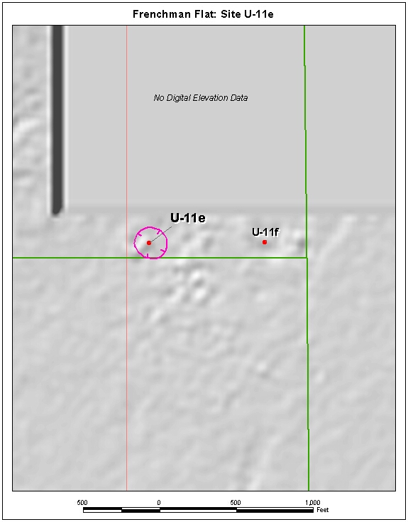 Surface Effects Map of Site U-11e