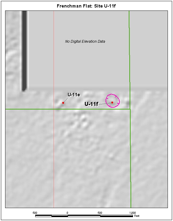 Surface Effects Map of Site U-11f