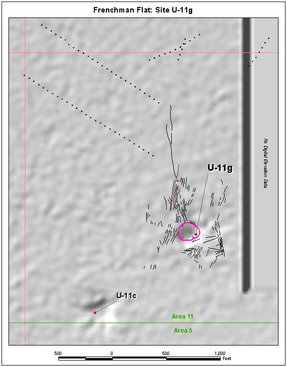 Surface Effects Map of Site U-11g