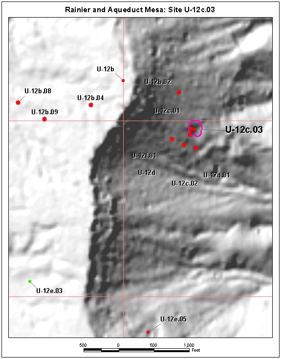 Surface Effects Map of Site U-12c.03