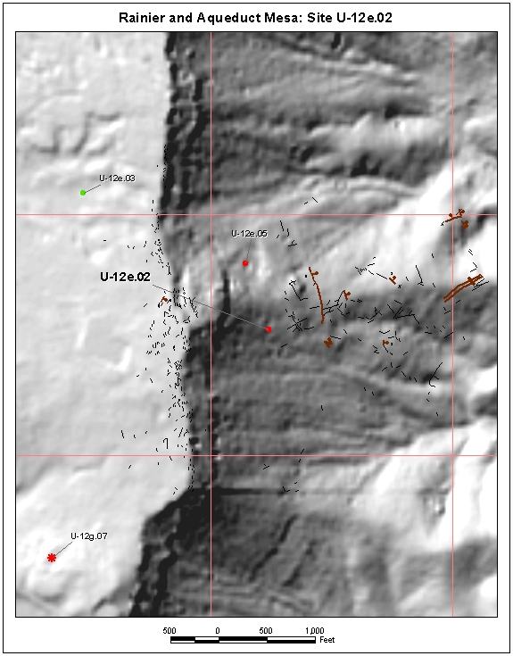 Surface Effects Map of Site U-12e.02