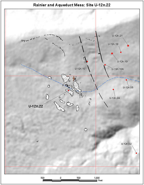 Surface Effects Map of Site U-12n.22