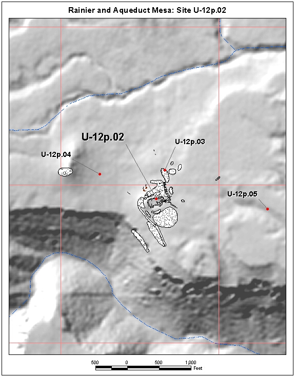 Surface Effects Map of Site U-12p.02