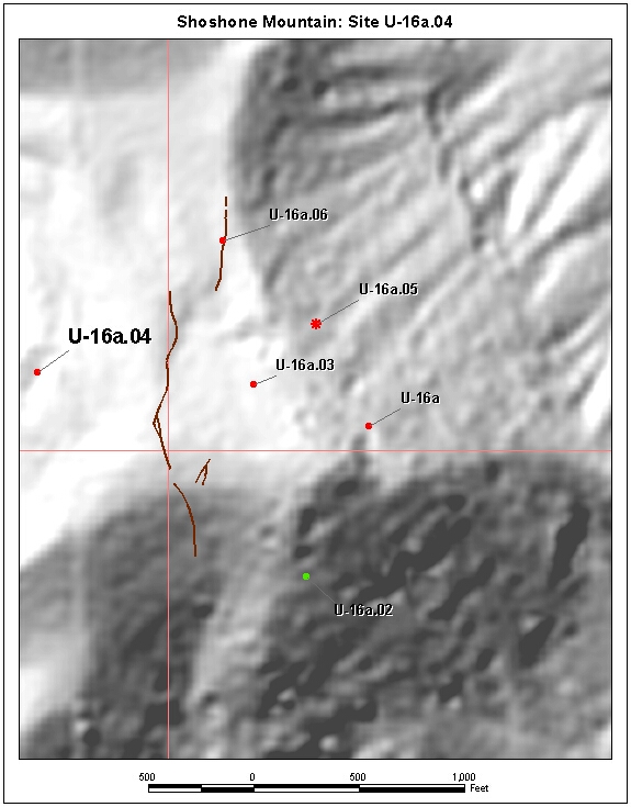 Surface Effects Map of Site U-16a.04